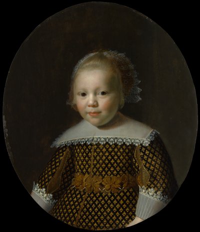 Portret van een jonge jongen door Style of Paulus Moreelse