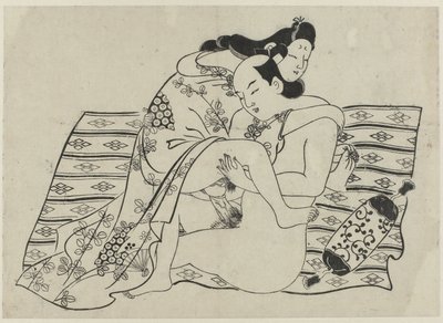 Erotische voorstelling door Sugimura Jihei (attributed to)