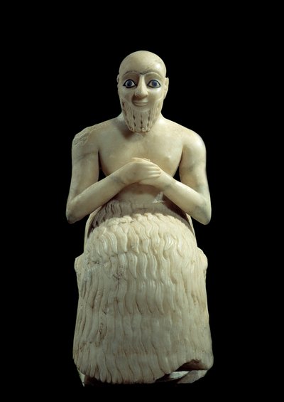 Kunst Mesopotamië: standbeeld van Intendant Ebih-il door Sumerian Mesopotamian School