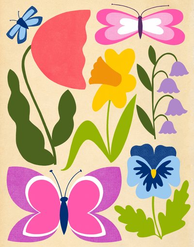 Vlinders in de lentetuin door Susan Black