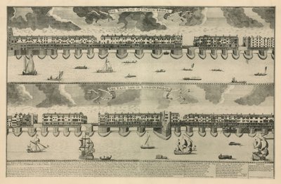 De west- en oostzijde van London Bridge door Sutton Nicholls