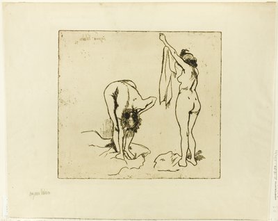 Twee Vrouwen die Zich Afdroogden door Suzanne Valadon