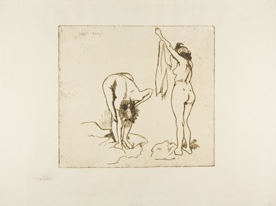 Twee Vrouwen Die Zich Afdrogen door Suzanne Valadon