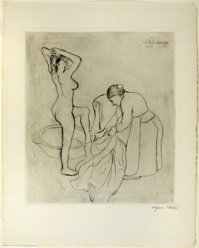 Vrouw met Grote Borsten en Oude Vrouw door Suzanne Valadon