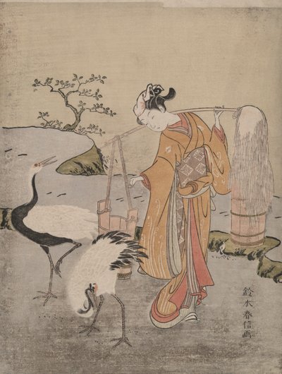 Zout water tekenen door Suzuki Harunobu