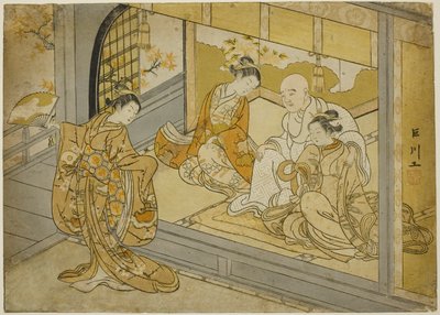 Hotoke Gozen danst voor Taira no Kiyomori door Suzuki Harunobu