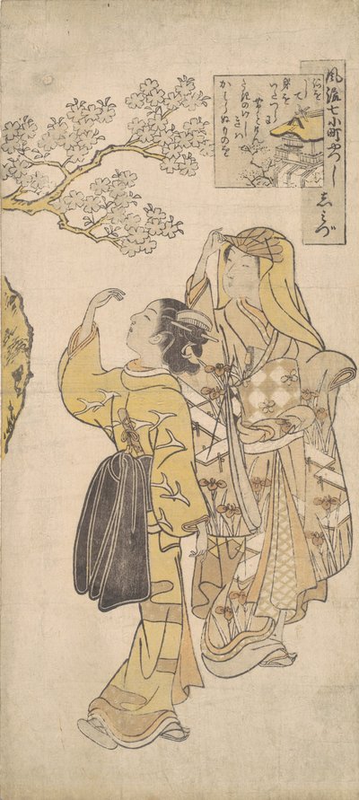 Shimizu Tempel, ca. 1765 door Suzuki Harunobu