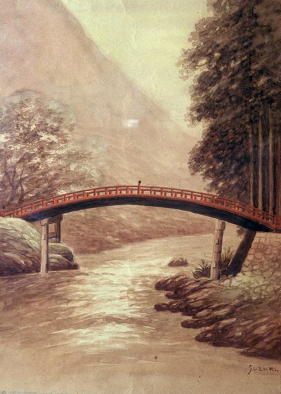De brug door Suzuki Harunobu