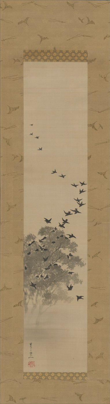 Zwarte vogels door Suzuki Kiitsu