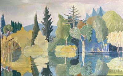 Het stille meer, 2024 (olieverf op doek) door Suzy Fasht