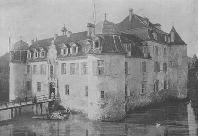 Chateau de Bottmingen, pres Bale (zwart-wit foto) door Swiss Photographer