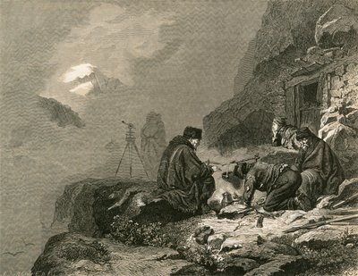 Ingenieurs Landmeters in de Bergen door Swiss School