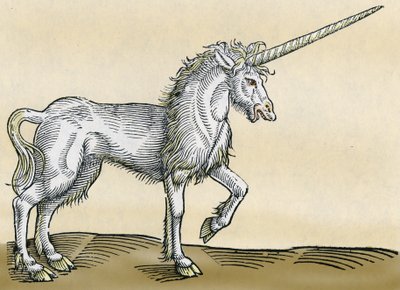 Eenhoorn, illustratie uit Historiae Animalium door Conrad Gesner, 1551 door Swiss School
