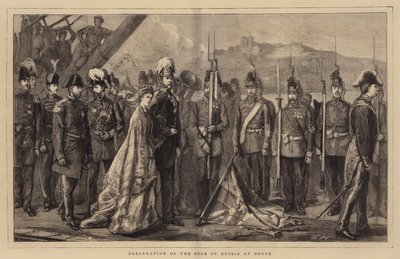 Ontscheping van de tsaar van Rusland in Dover door Sydney Prior Hall