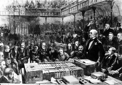 Home Rule Debat in het Lagerhuis - Gladstone