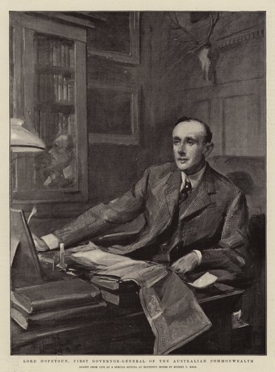 Lord Hopetoun, Eerste Gouverneur-Generaal van het Australische Gemenebest door Sydney Prior Hall