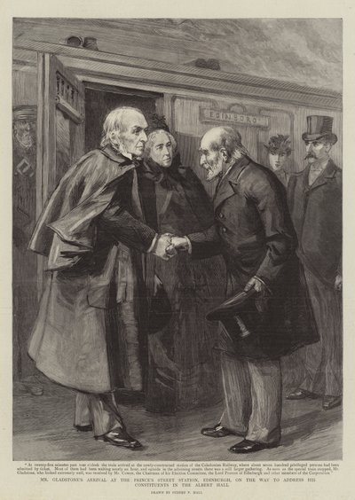 De Aankomst van Mr. Gladstone op het Prince