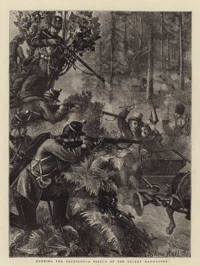 De gauntlet lopen, een schets bij de recente manoeuvres door Sydney Prior Hall