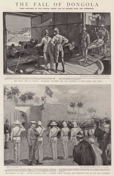 De val van Dongola door Sydney Prior Hall