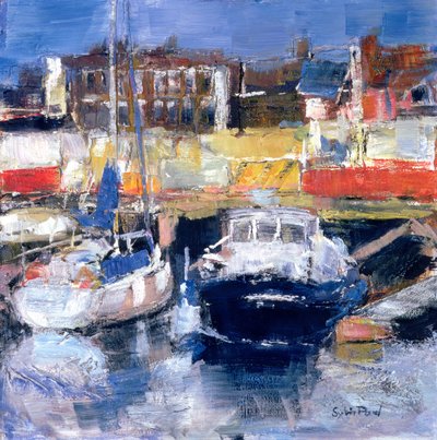Uitzicht op de haven van Lowestoft door Sylvia Paul