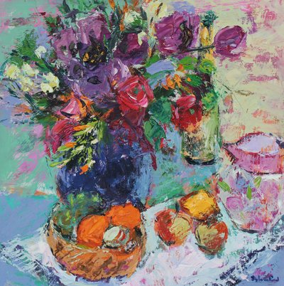 Zomertuinbloemen door Sylvia Paul