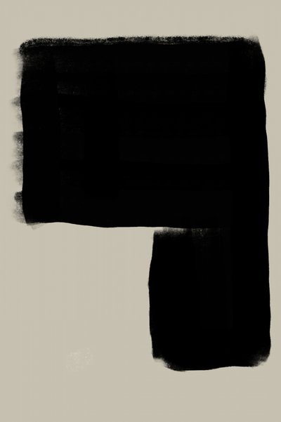 Abstracte zwarte vorm door THE MIUUS STUDIO