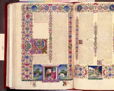 Brief van St. Paulus aan de Romeinen, dubbele folio illustratie uit 