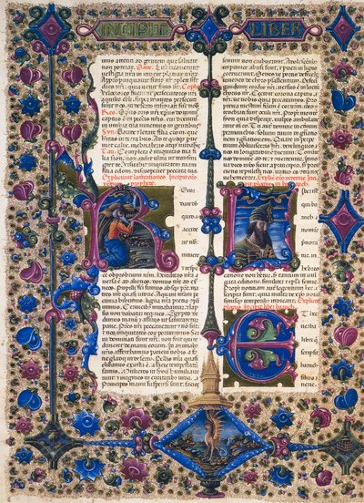 Incipit uit het Boek van de Profeet Baruch, uit Volume II van de Bijbel van Borso d