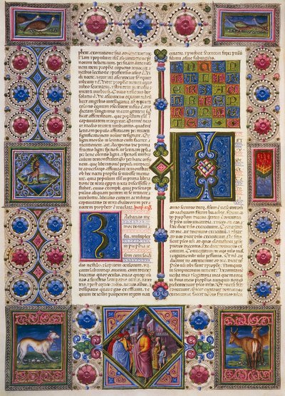 Het Boek Zacharia, uit Deel II van de Bijbel van Borso d