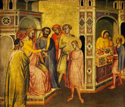 St. Eligius voor koning Clothar, c.1360 door Taddeo Gaddi