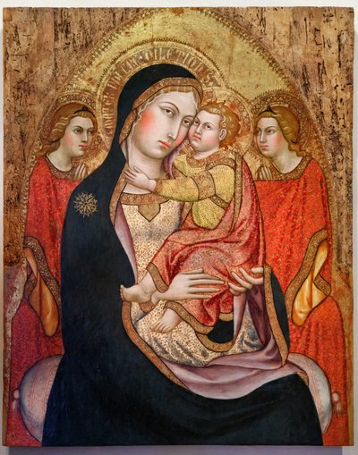 Madonna en Kind met Engelen door Taddeo di Bartolo