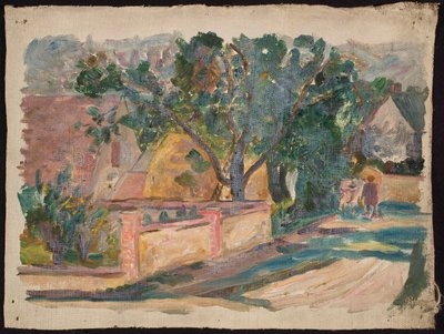 Huis aan de weg door Tadeusz Makowski