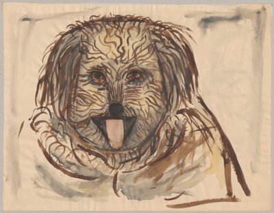 Kop van een hond door Tadeusz Makowski