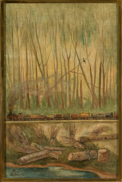 Trein door Tadeusz Makowski
