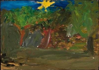 Sonne über dem Garten door Tadeusz Makowski