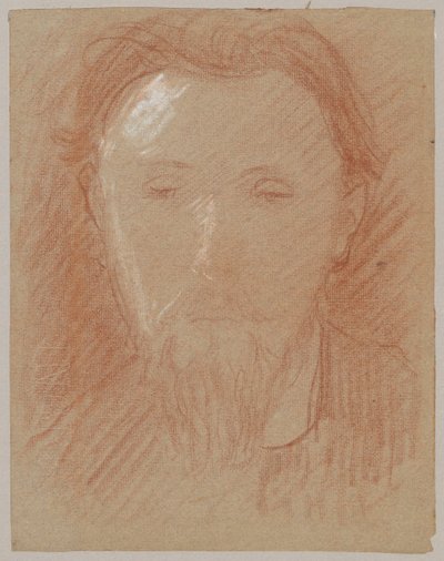 Portretstudie van een jonge man met baard door Tadeusz Makowski