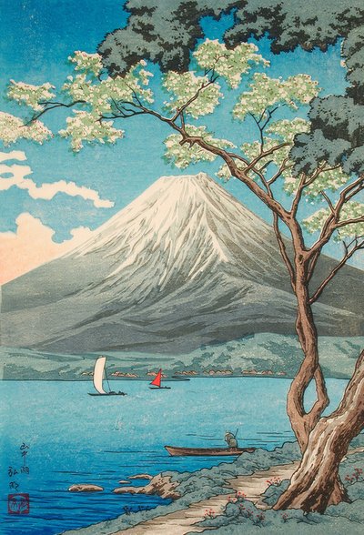 De Fujisan vanaf het Yamanaka-meer door Takahashi Hiroaki