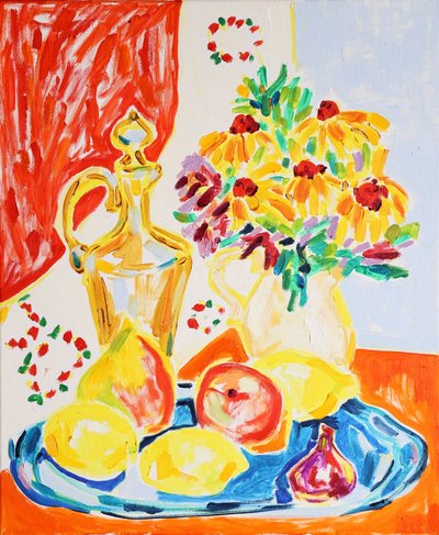 Kleurrijke bloemen en fruit door Tamara Jare