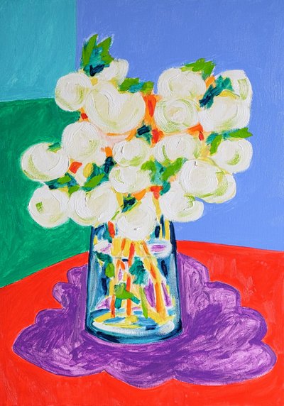 Levendige witte bloemen door Tamara Jare
