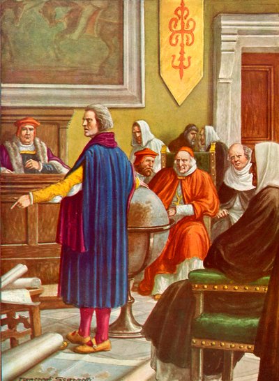 Columbus voor de doktoren van Salamanca door Tancredi Scarpelli