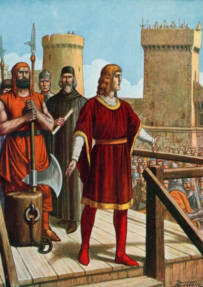 Conrad van Zwaben wordt geëxecuteerd, 29 oktober 1268 door Tancredi Scarpelli