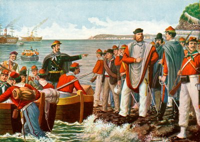 Garibaldi vertrekt op de expeditie van de duizend in 1860 door Tancredi Scarpelli