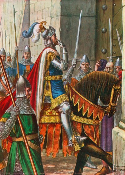 In 1237 betreedt Ezzelino da Romano, bondgenoot van Frederik II, Padua door Tancredi Scarpelli
