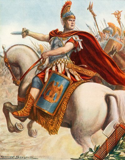 Lucius Cornelius Scipio bij de slag om Magnesia door Tancredi Scarpelli