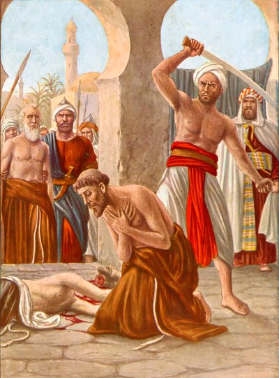Martelaarschap van Broeder Jacopo de Padova in India door Tancredi Scarpelli