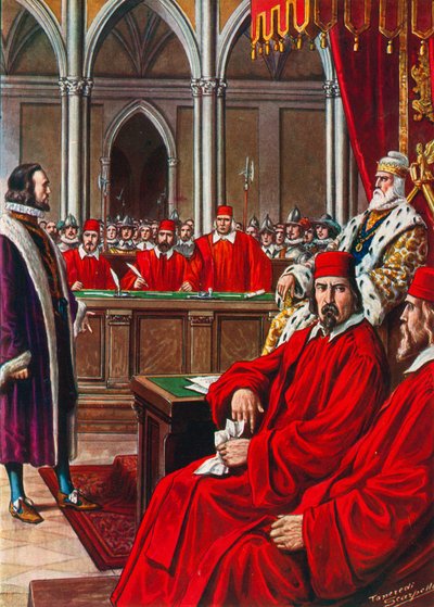 Morosini wordt berecht na het overhandigen van Kreta aan de Ottomanen door Tancredi Scarpelli