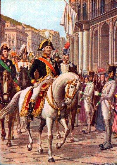 De terugkeer van Ferdinand IV naar Napels door Tancredi Scarpelli