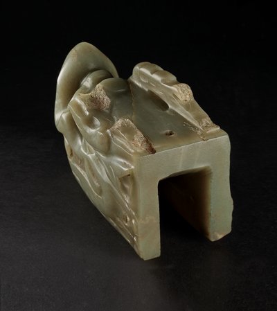 De Junkunc Jade Drakenkop door Tang Dynasty Chinese School