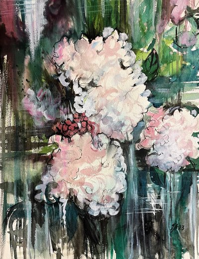 Dromerig bloemenmotief door Tanya Lundmark