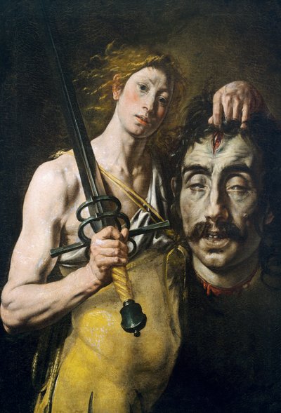 David met het Hoofd van Goliath door Tanzio da Varallo